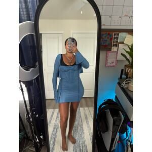 oh polly tasnim long sleeve ruched mini dress